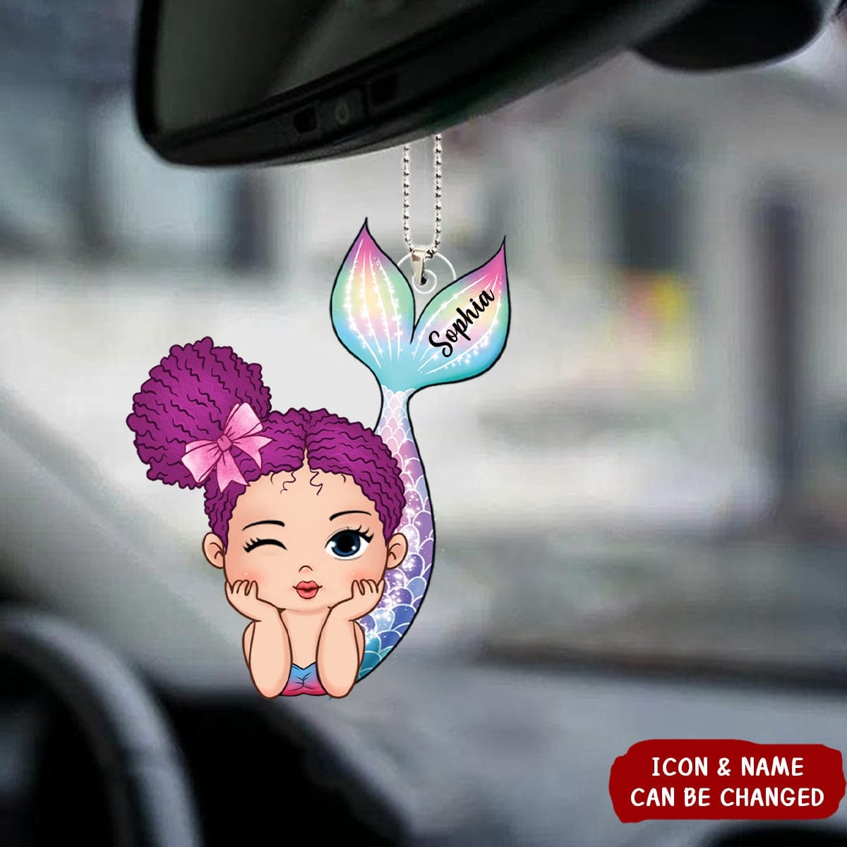 Lovely Mermaid Doll Personalized Acrylic Ornament, Gift For Daughter Granddaughter