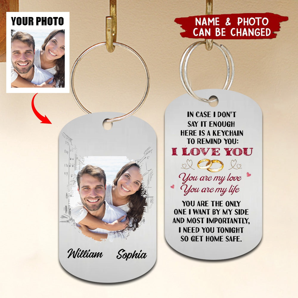 Couple I Need You Tonight Stainless Steel Keychain