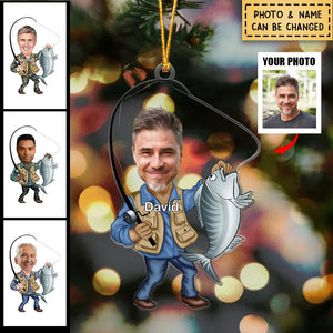 Personalized Fishing Acrylic Ornament - Gift for Fishing Lovers