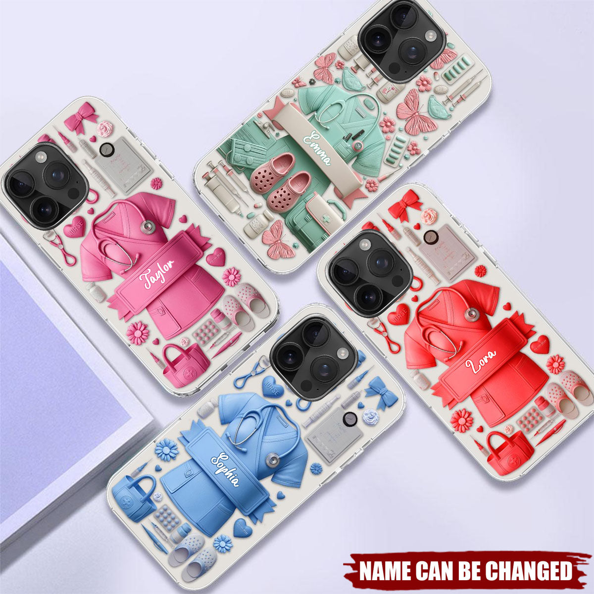 Nursing Is A Work Of Heart - Personalized Nurse Full Print Phone Case