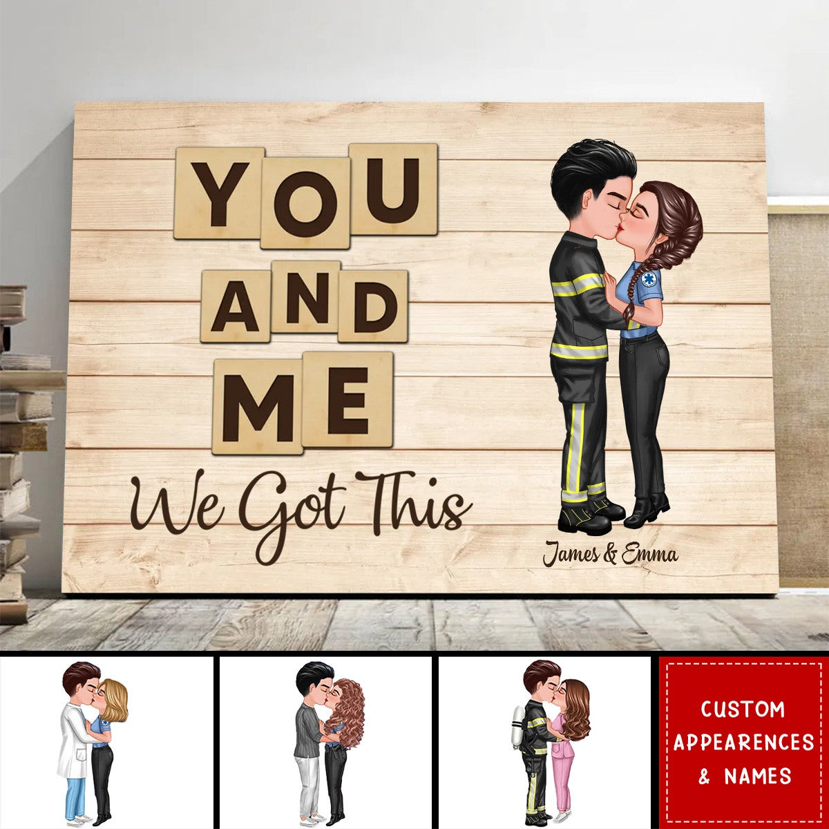 Wood Background You & Me We Got This Couple Personalized Poster