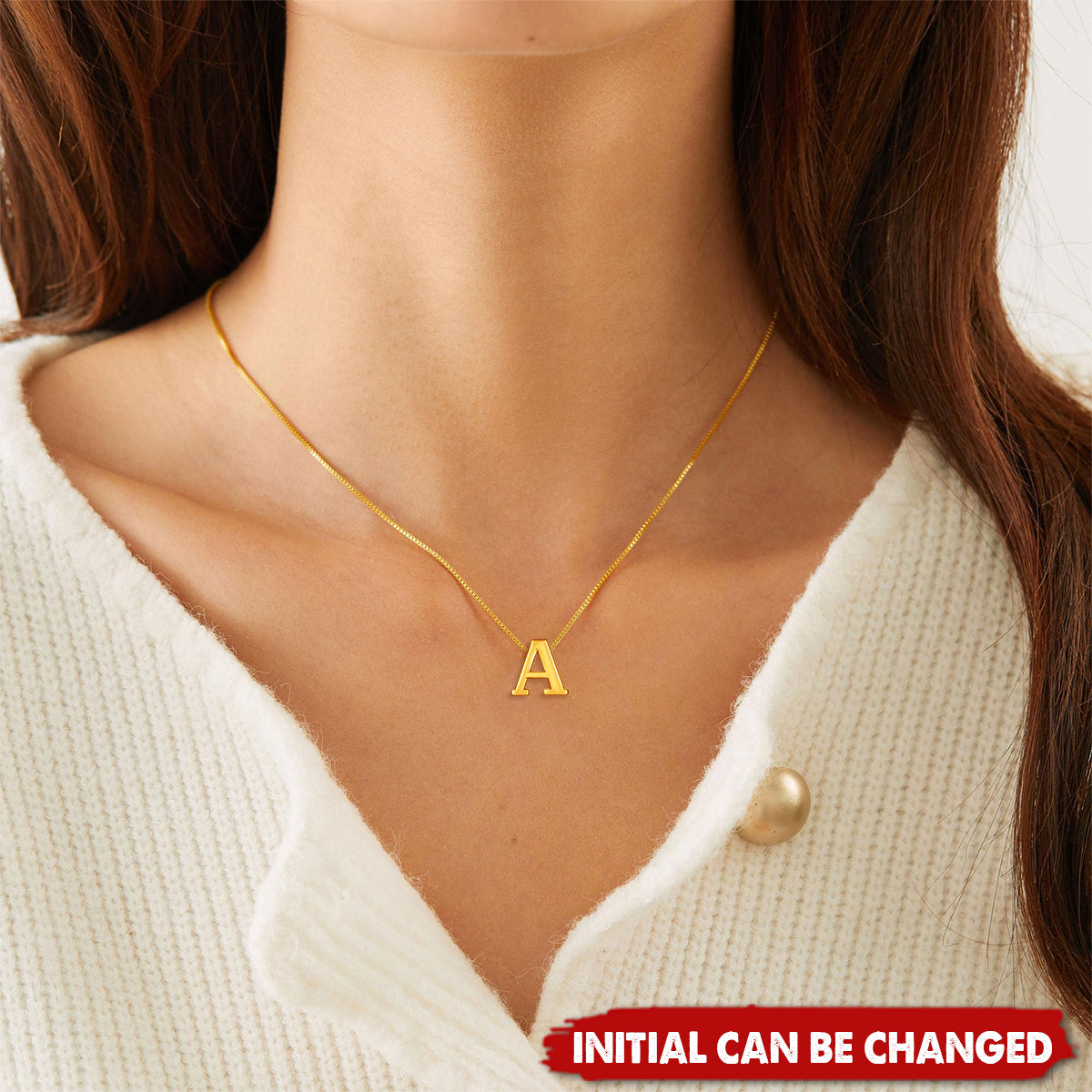 Trendy Dainty Letter Pendant Personalized Initial Necklace