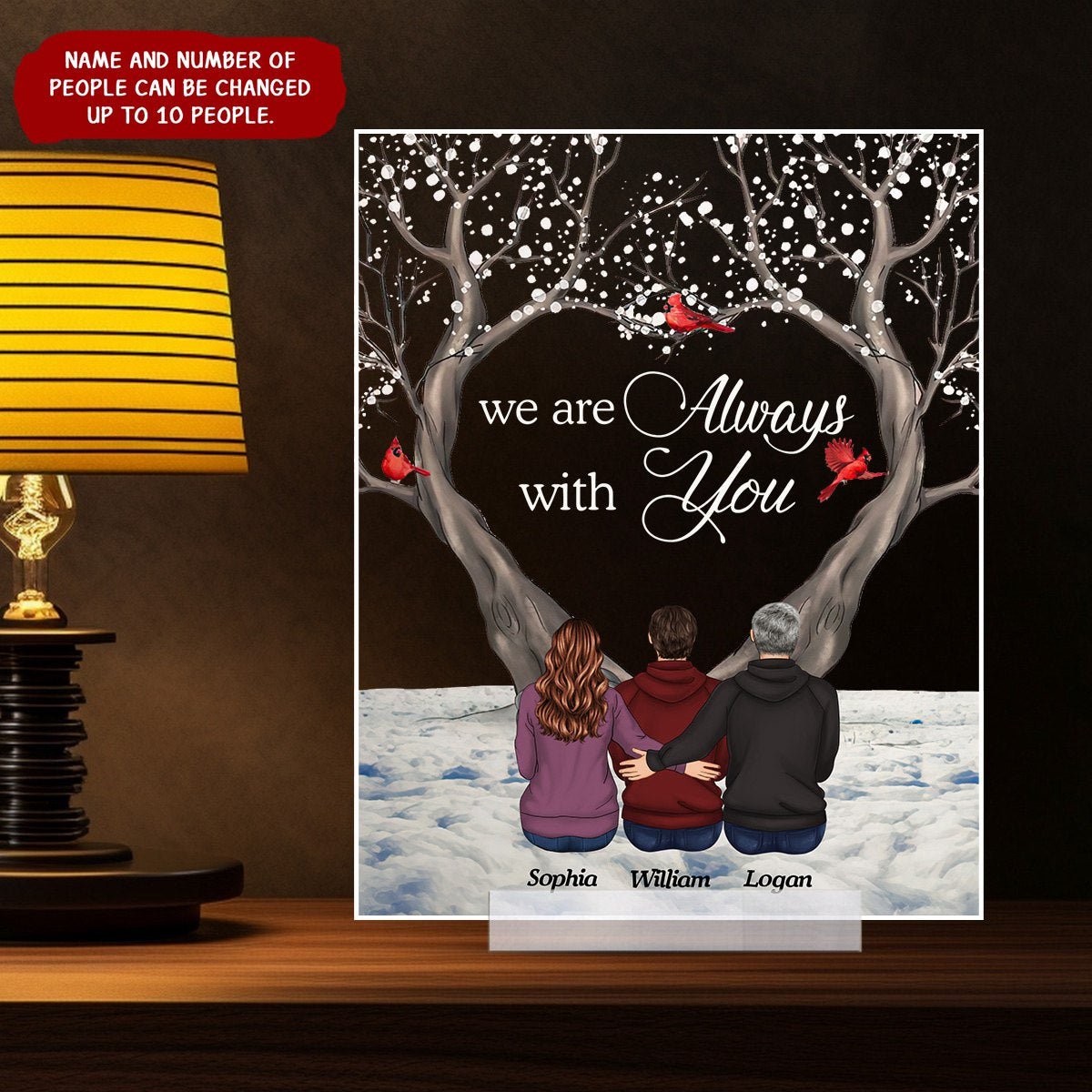 There's A Little Bit Of Heaven In Our Home - Personalized Acrylic Plaque