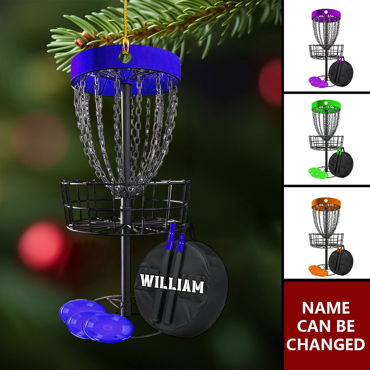 Personalized Photo Disc Golf Ornament - Gift For Disc Golf Lover