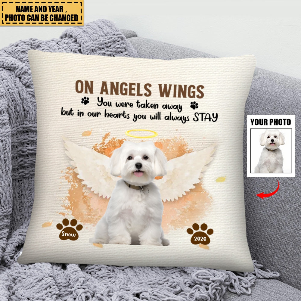 Custom Photo I'm Here In Your Heart - Memorial Pillow - Sympathy Gift For Pet Owners, Pet Lovers