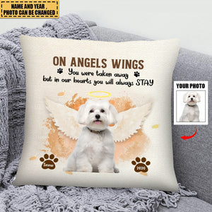 Custom Photo I'm Here In Your Heart - Memorial Pillow - Sympathy Gift For Pet Owners, Pet Lovers