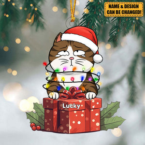 Cute Cat Kitten Pet Christmas Gift Personalized Acrylic Ornament