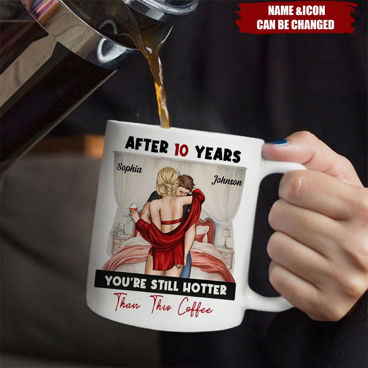 After Years You're Still Hotter Than This Coffee Anniversary - Personalized Mug