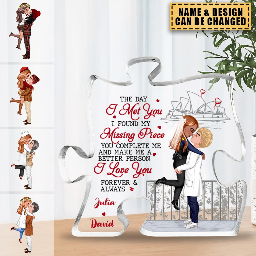 I Love You Forever And Always - Couple Personalized Shaped Acrylic Plaque - Gift For Husband Wife, Anniversary