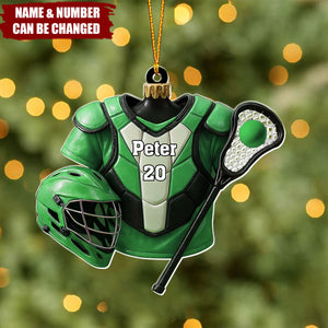 Personalized Lacrosse Ornament, Christmas Gift for Players & Coaches
