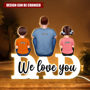 Dad We Love You Personalized Light Box, Gift For Dad