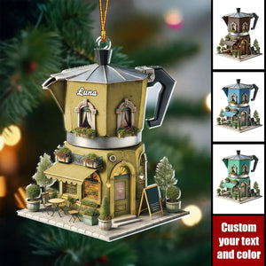 Custom Name Barista Ornament, Bartender Christmas Gift