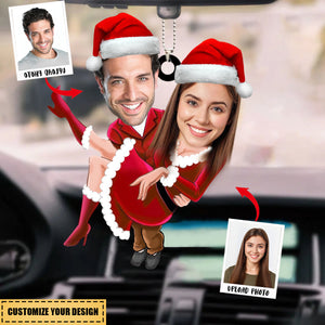 Personalized Christmas Couple Car Ornament - Prefect Gift For Couple
