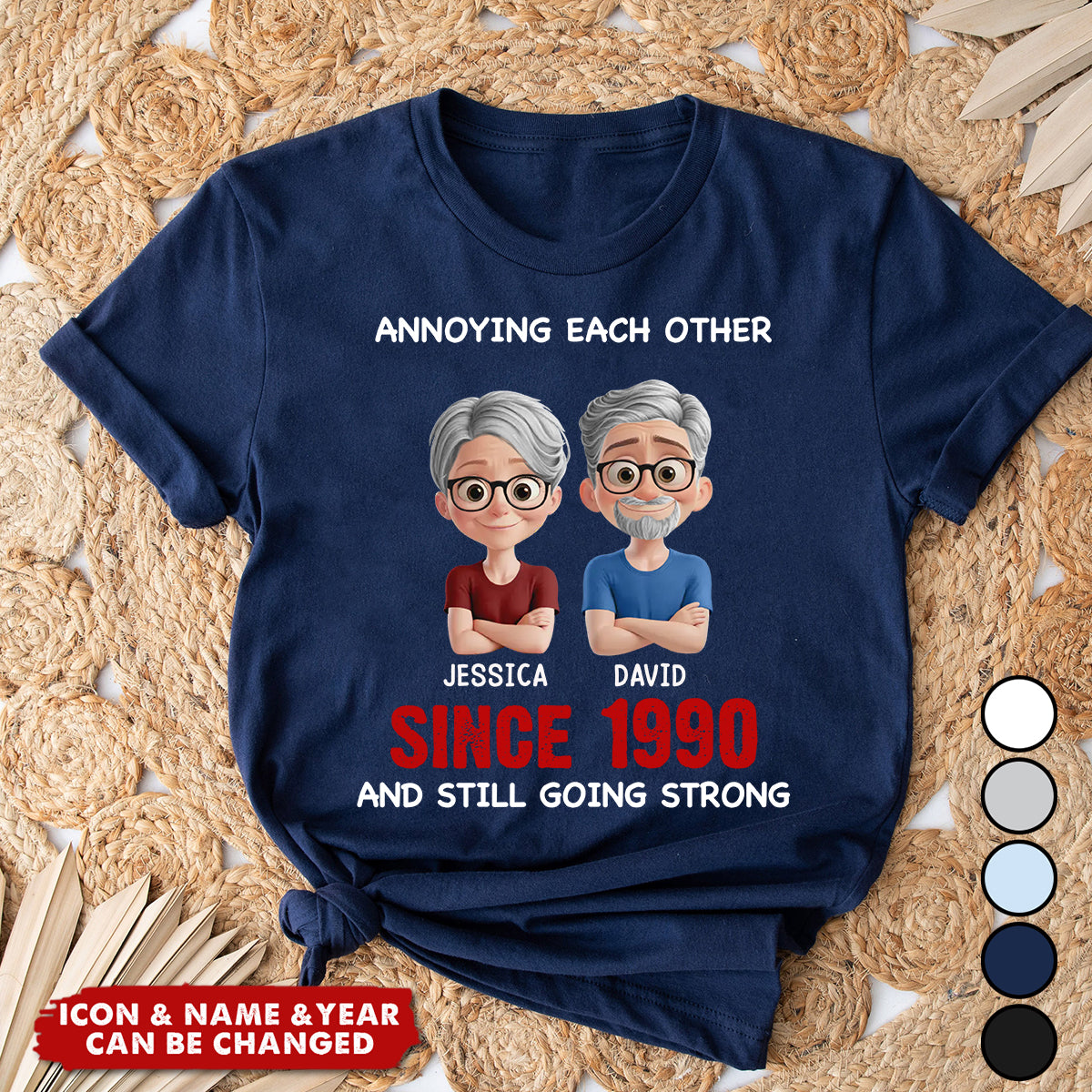 Custom Unisex T-shirt - Personalized Anniversary Wedding Gifts For Husband And Wife