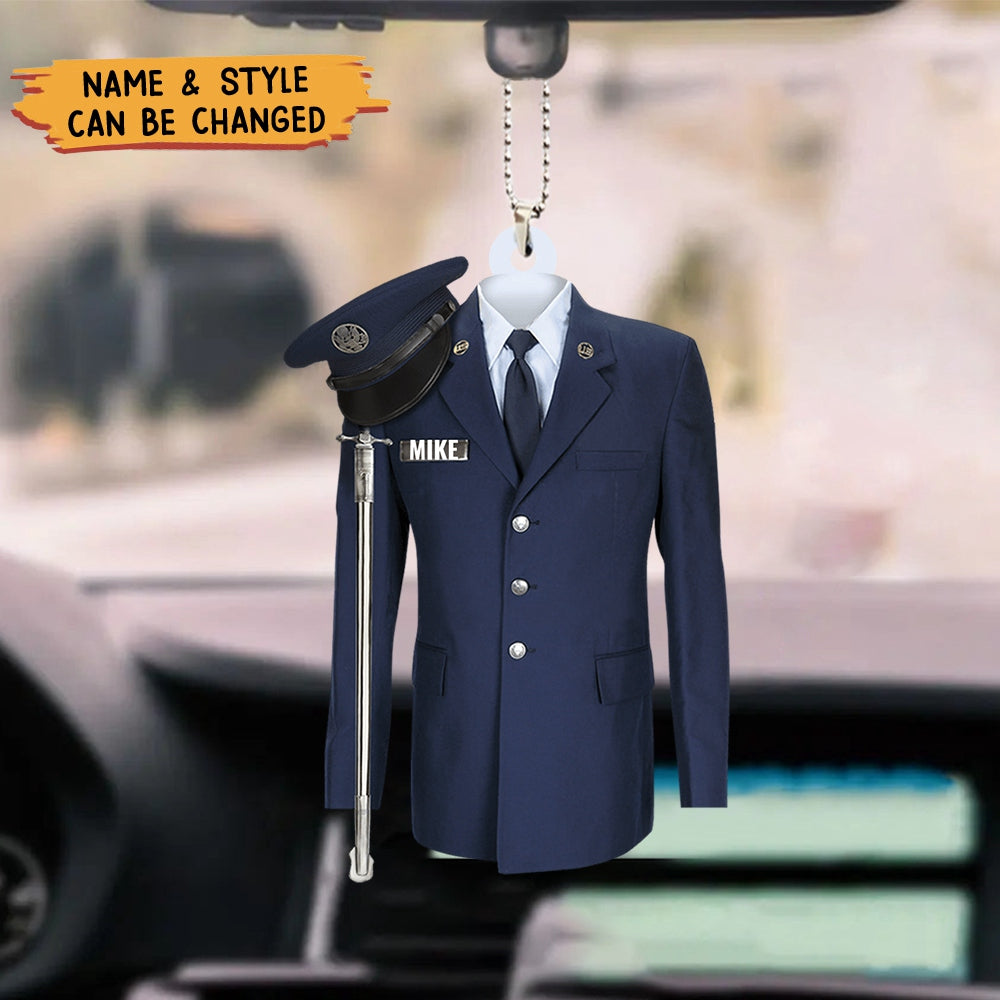 Military Uniform On A Clothes Hanger- Personalized Ornament