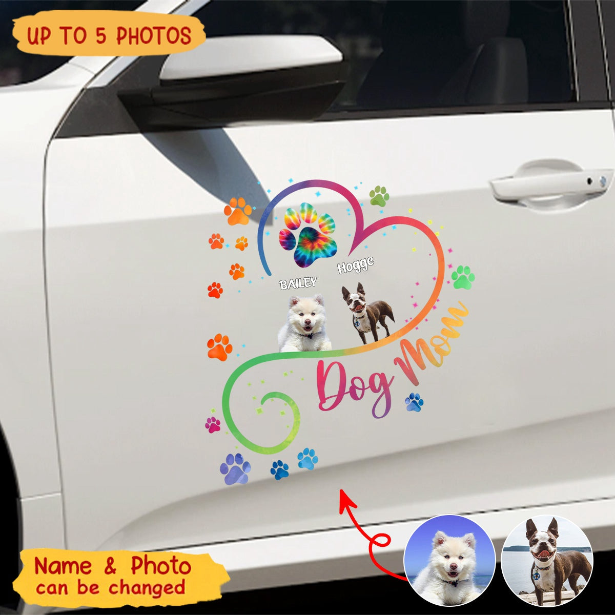 Custom Photo Dog - Gift For Dog Lovers - Personalized Decor Decal
