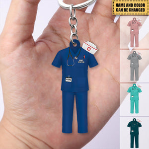 Nurse Uniform Keychain, Personalized Acrylic Keychain,Gift For Nurse
