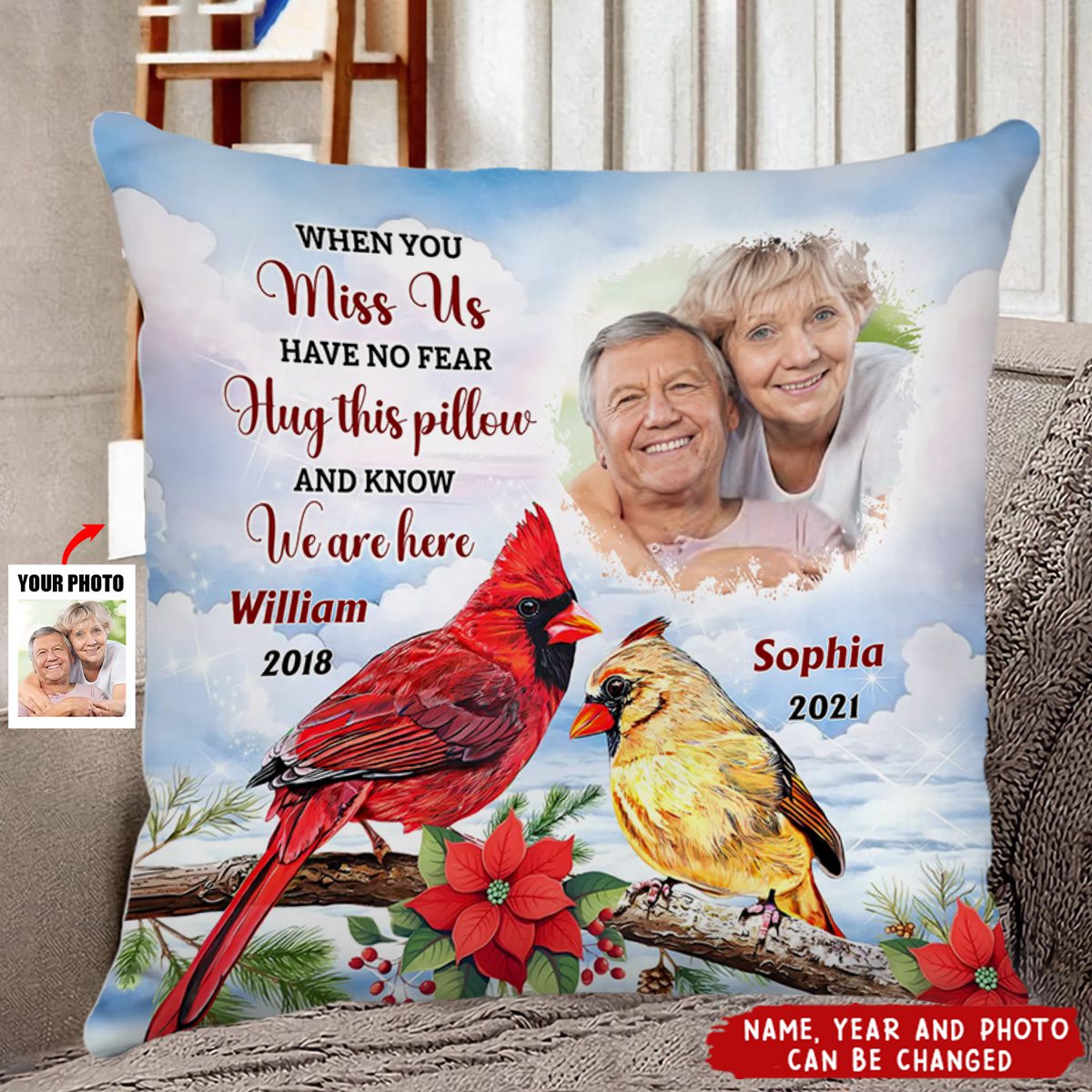Personalized Memorial Gift For Loss Of Love One Hug This Pillow