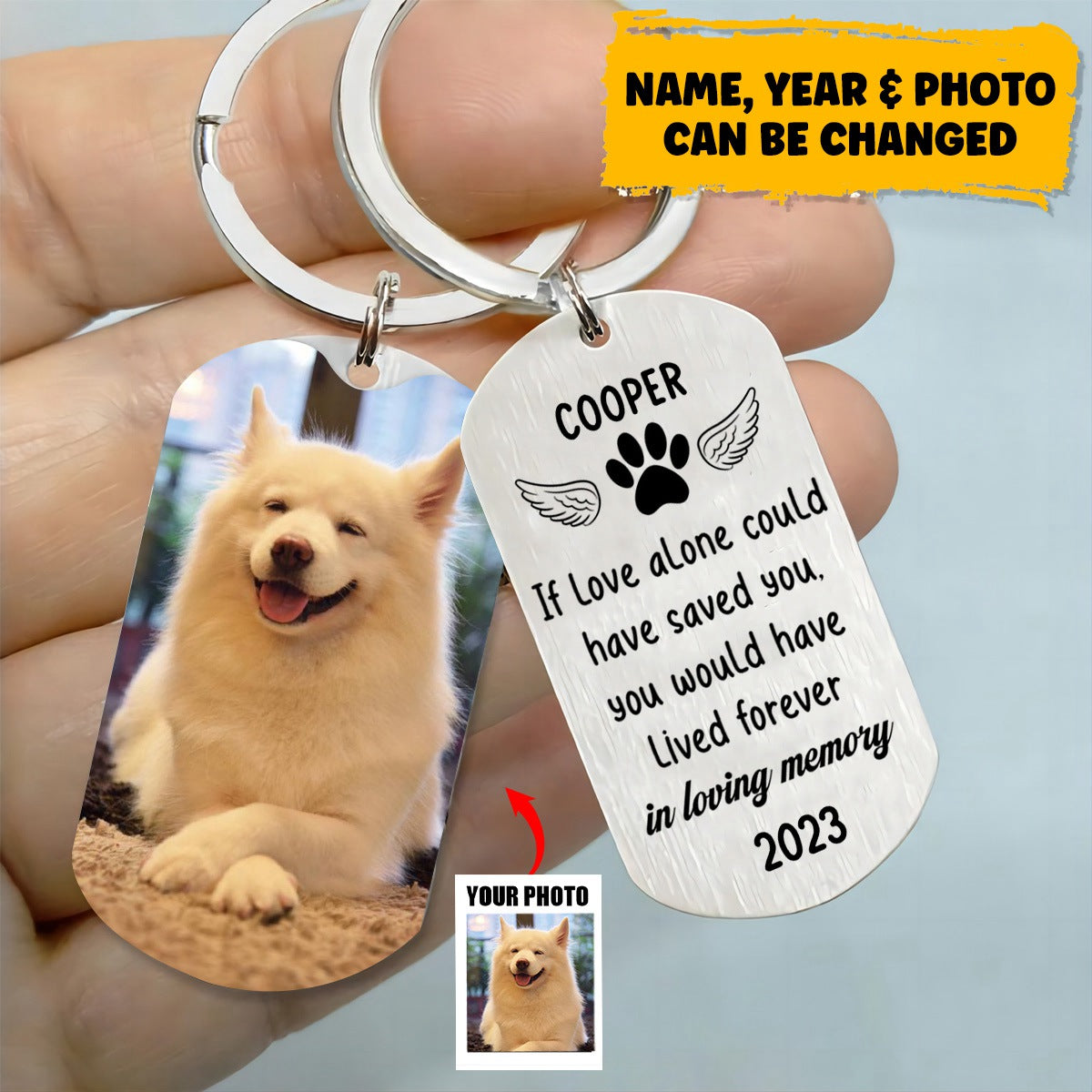 Pet Lovers - If Love Alone Could Have Saved You You Would Have Lived Forever - Personalized Keychain