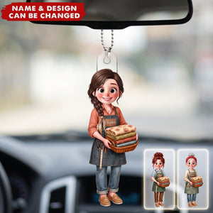 Sewing Is My Happy Place – Personalized Car Ornament