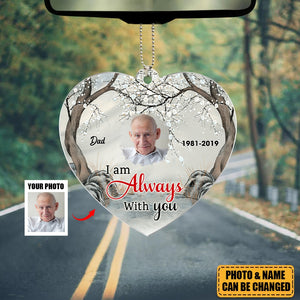I Am Always With You Butterfly - Memorial Gift - Personalized Custom Photo Upload - Acrylic Ornament