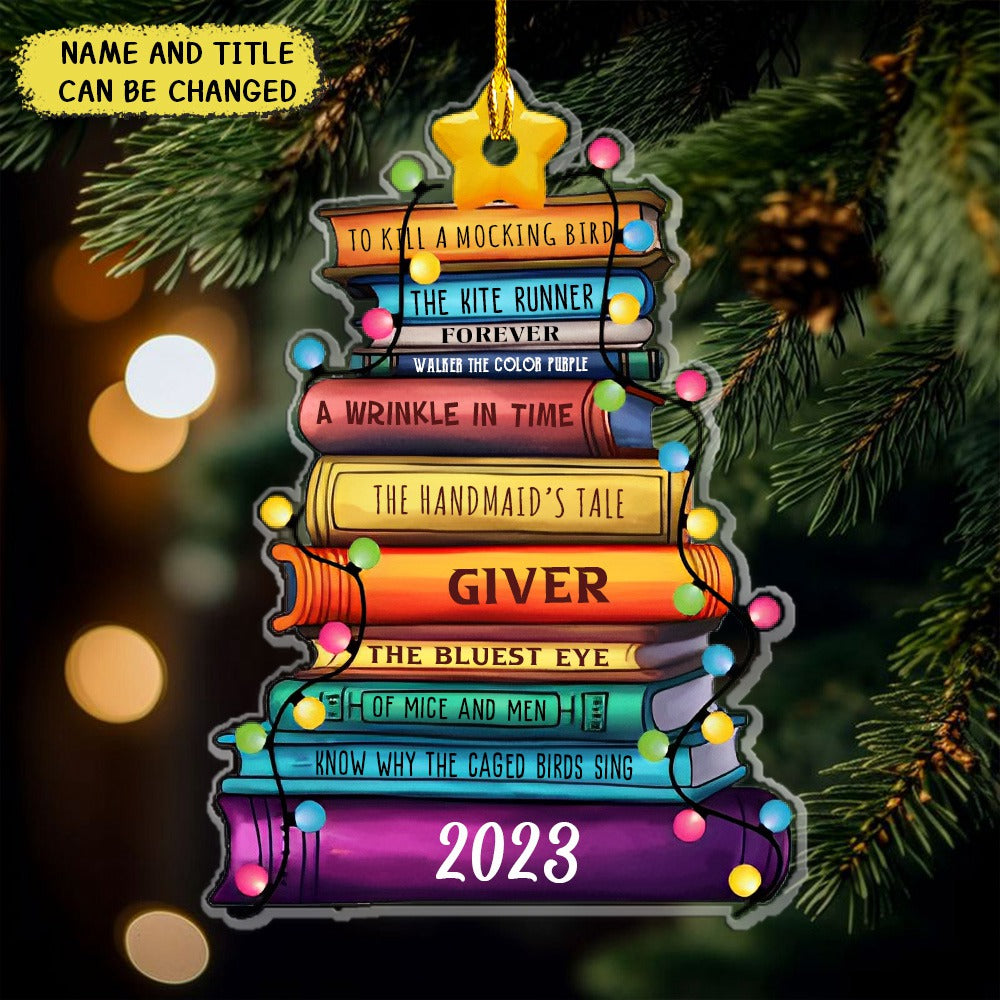Merry Bookmas - Personalized Ornament