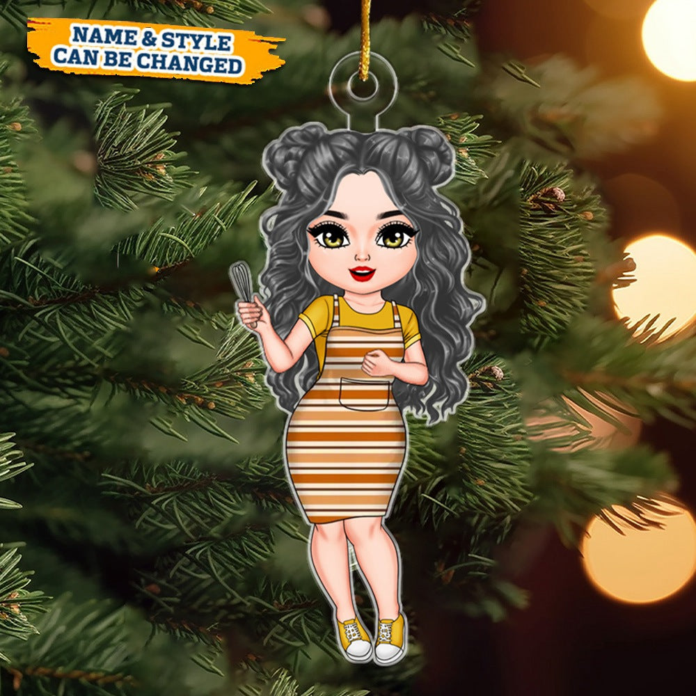 I Love Baking - Personalized Custom Mica Ornament - Christmas Gift For Baker, Baking Lover