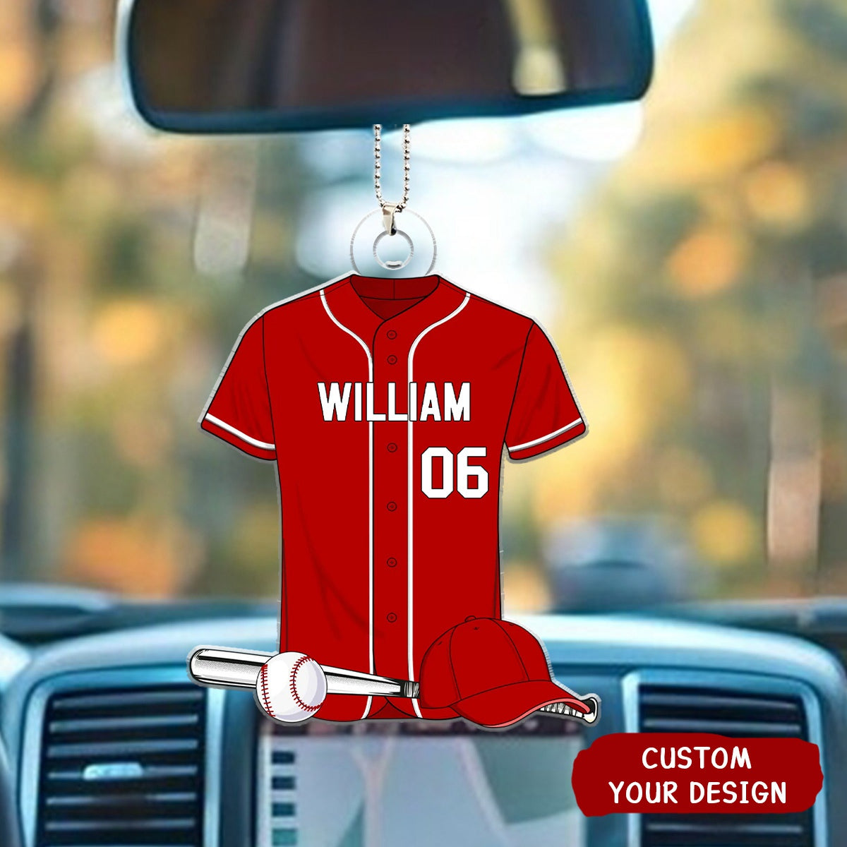 Baseball Shirt Personalized Acrylic Ornament, Gift For Son, Husband