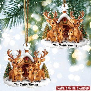 Reindeer Family - Personalized Christmas Acrylic Ornament