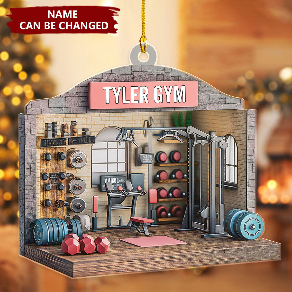 Personalized Gym Fitness Studio Ornament - Christmas Gift For Gym Lover