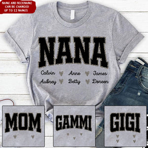 Personalized Nana Leopard Printed T-Shirt