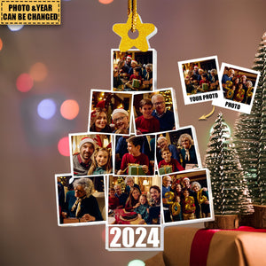 Photo Family Tree - Personalized Christmas Family Photo Ornament