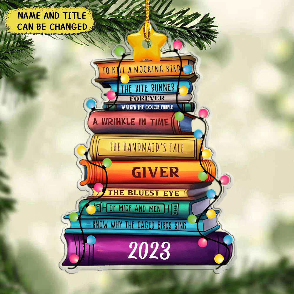 Merry Bookmas - Personalized Ornament