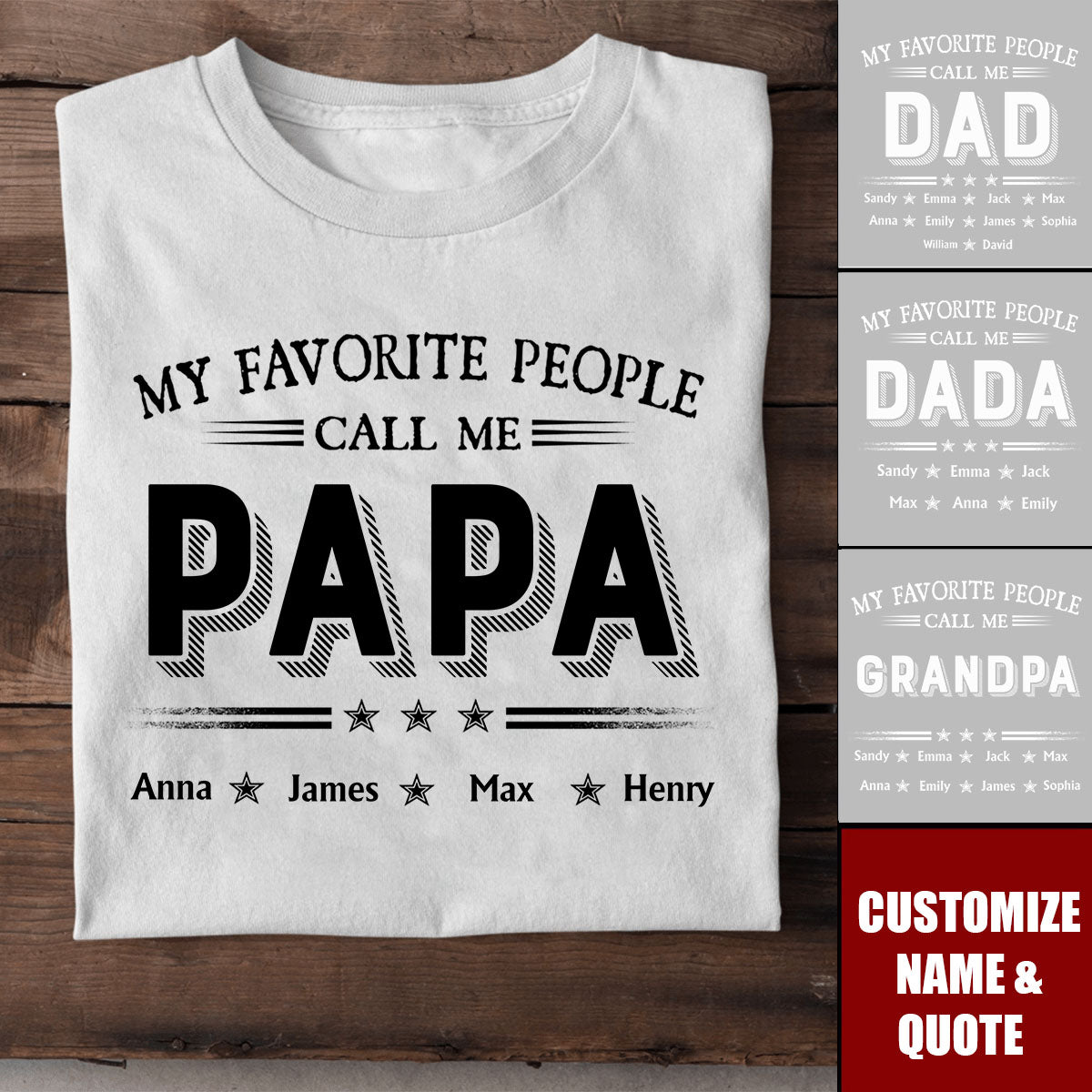 Custom My Favorite People Call Me Papa Father's Day