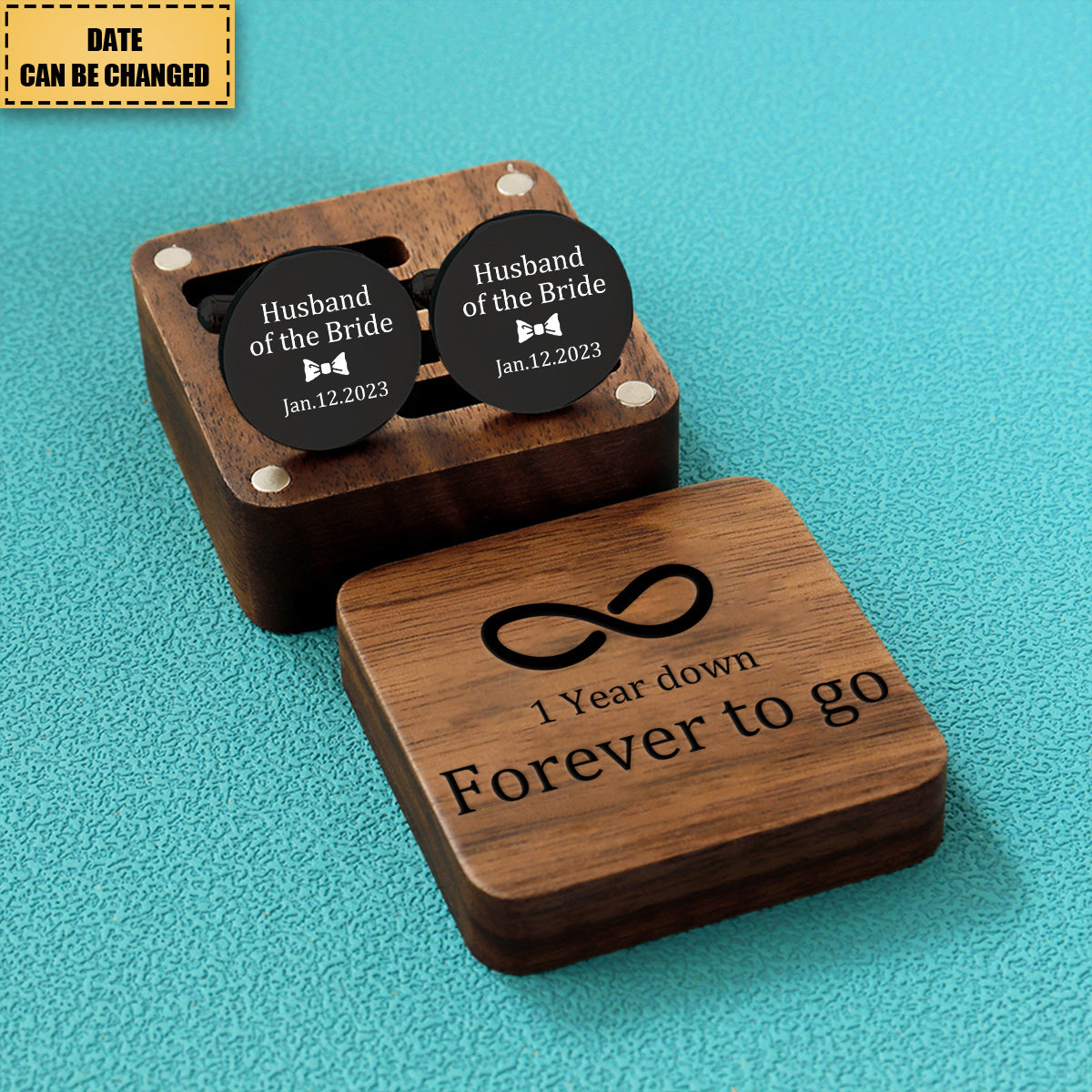Years Down Forever To Go - Personalized Cufflinks - Gift for Him