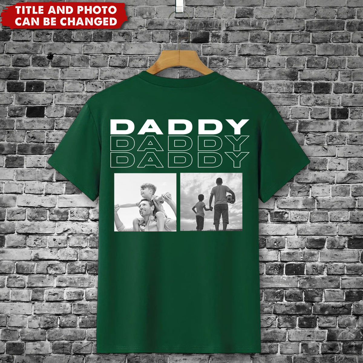 Father - Custom Photo - Personalized T-Shirt