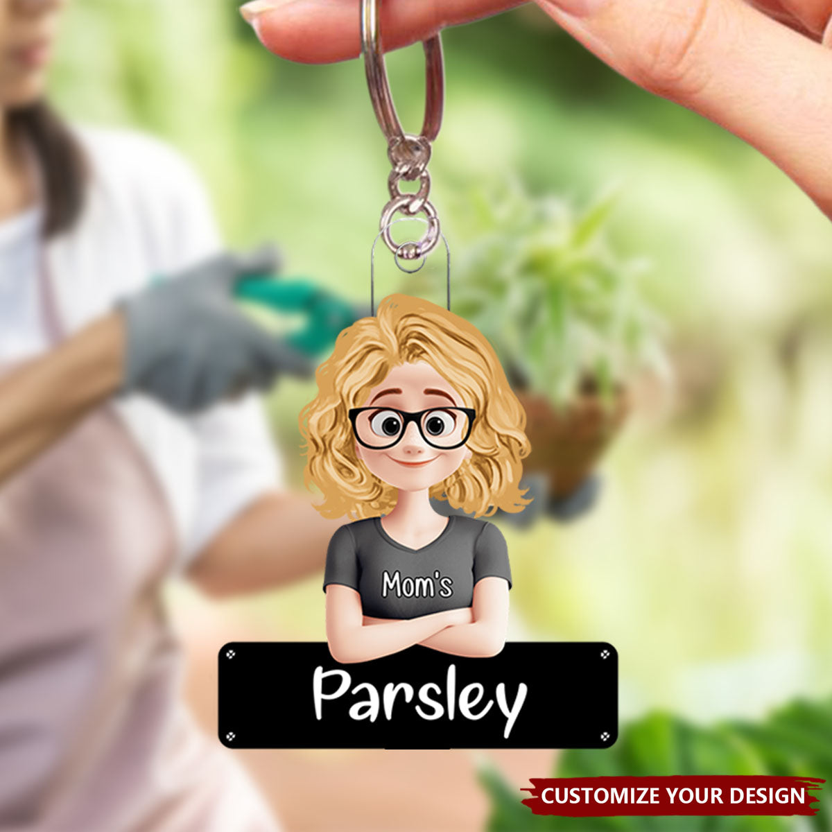 Plant Marker - Personalized Acrylic Keychain, Gift For Gardener