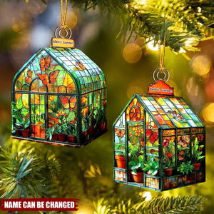 Personalized Garden Cottage Acrylic Ornament, Christmas Gift For Family