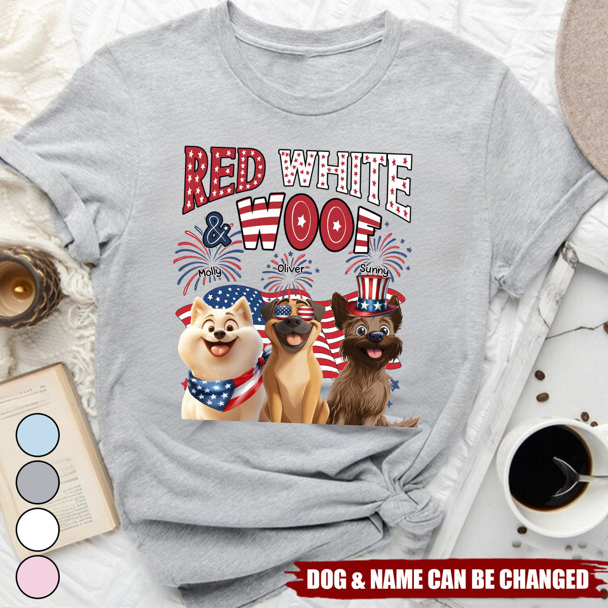 Red White Woof - Personalized Shirt