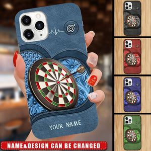 Dart Brown Heart Personalized Phone Case
