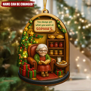 You Always Get What You Want At Grandma's, Custom Wood Ornament
