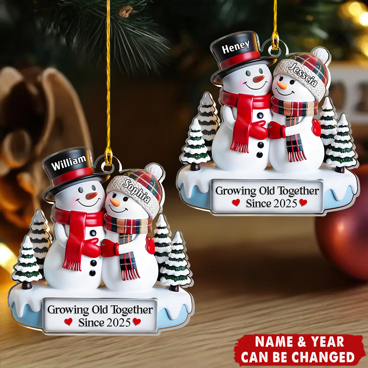 Love Is In The Air - Personalized 1-Layer Acrylic Ornament