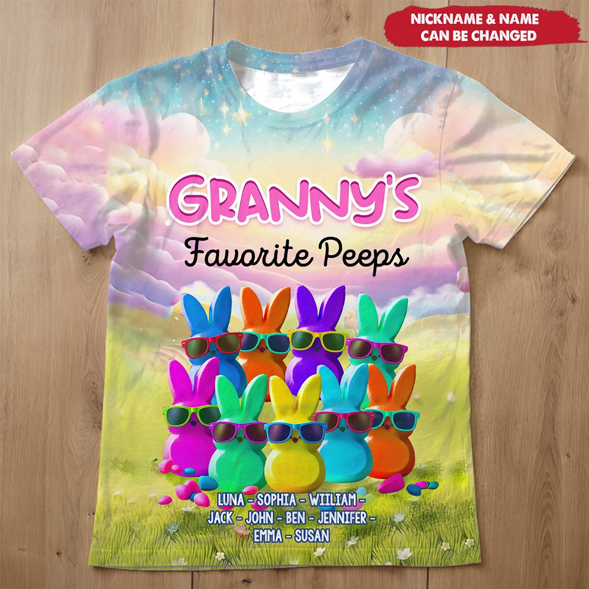 Personalized Gift Grandma's Favorite All-over Print T Shirt