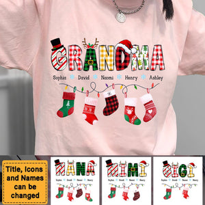 Gift For Grandma Christmas Socks Shirt