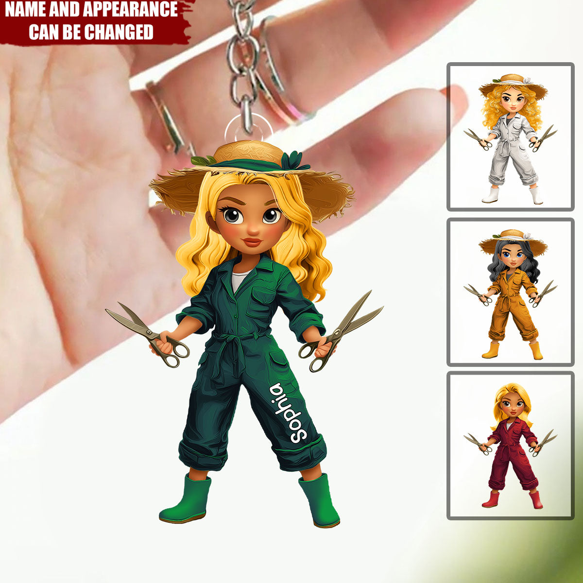 Crazy Plant Lady - Personalized Acrylic Keychain