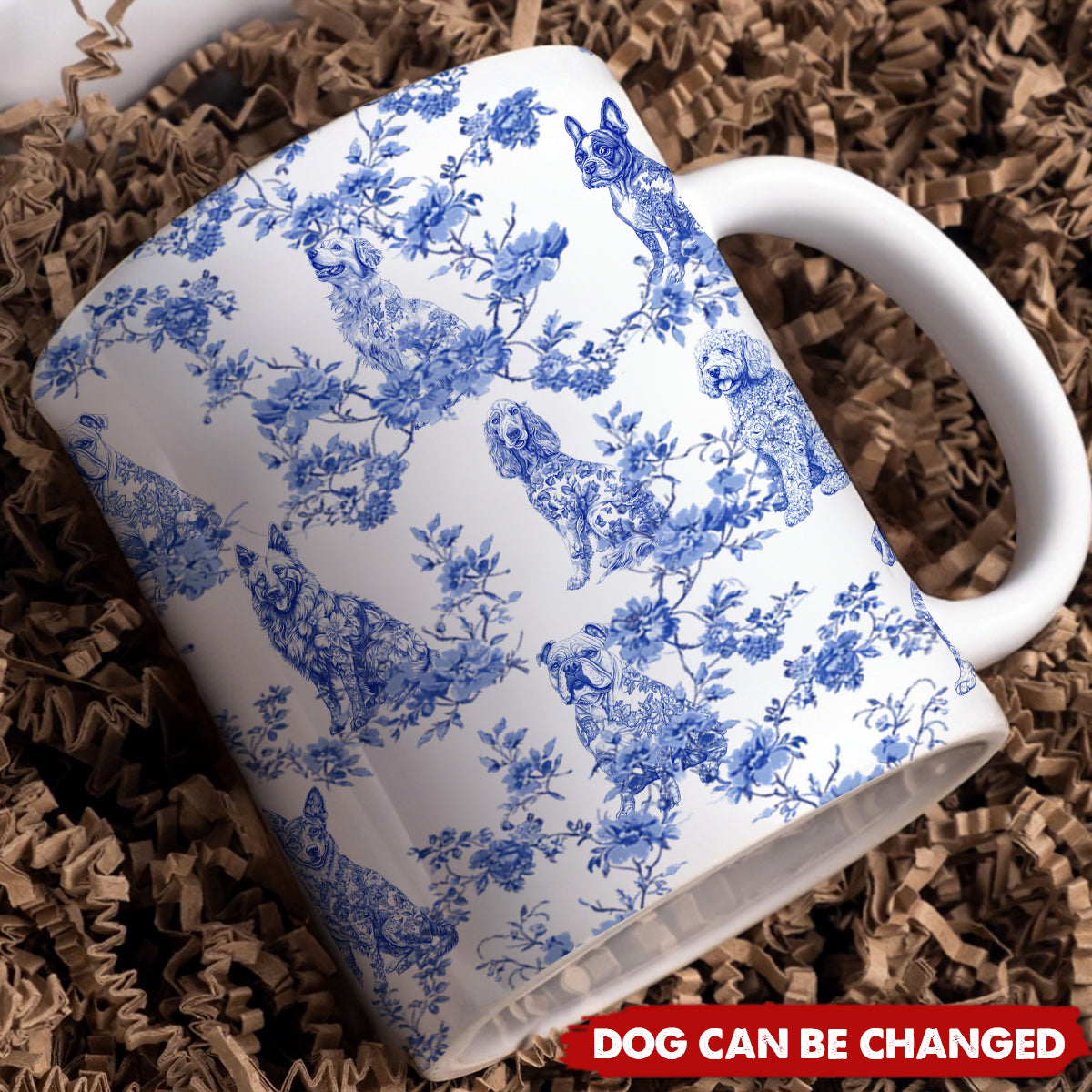 Dog Mom - Toile De Jouy Version - Personalized Mug