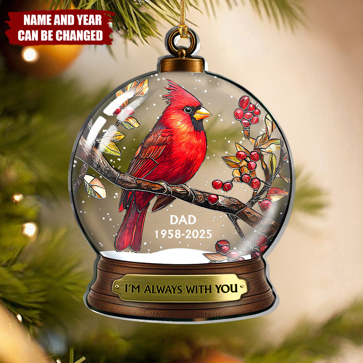 I'm Always With You  - Personalized Christmas Acrylic Ornament