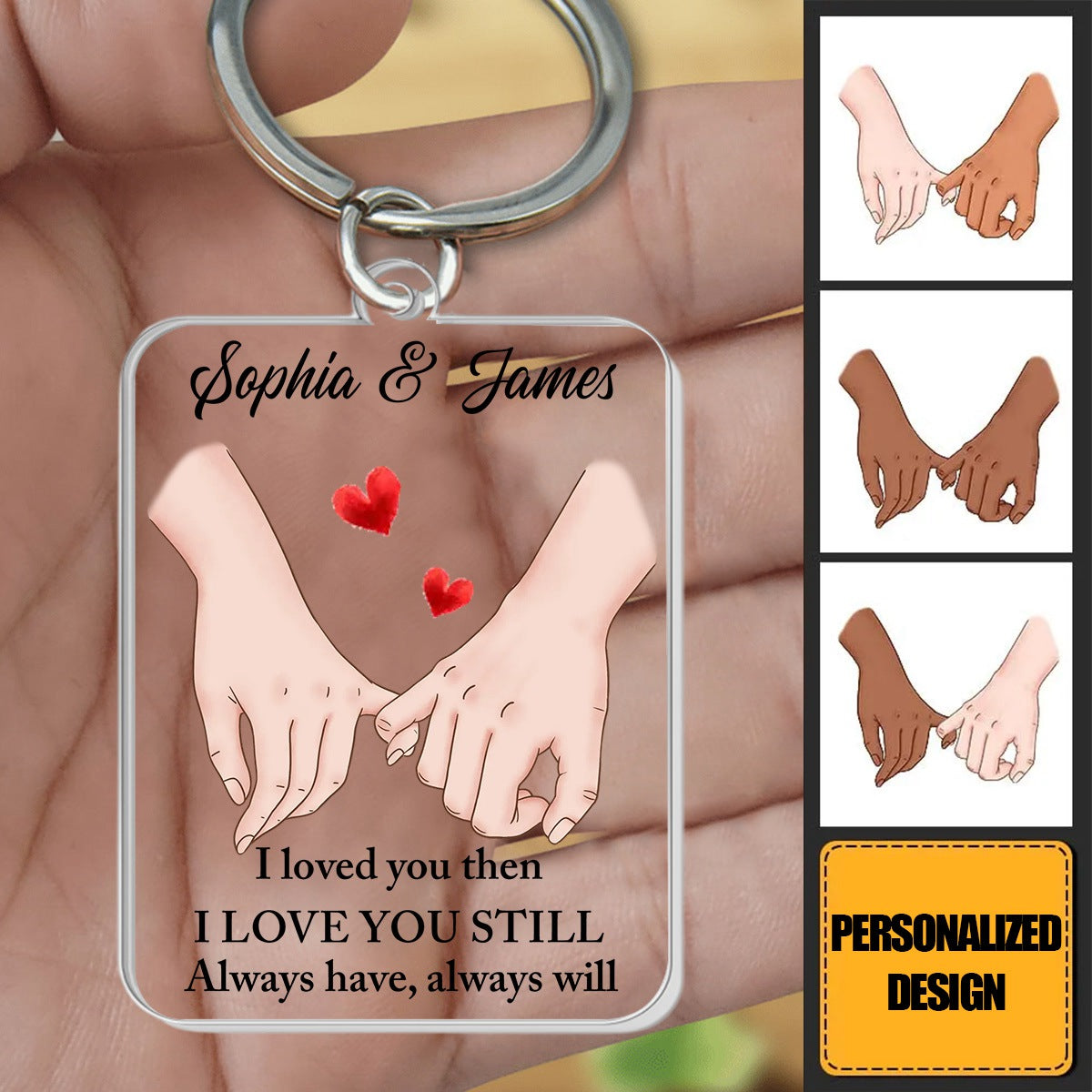 Personalized Gift For Husband Wife Anniversary I Love You Forever & Always Acrylic Keychain