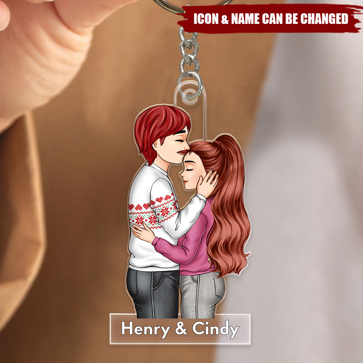 The Best Thing That Happened To Me - Personalized Couples Keychain - Valentine's Day Gift