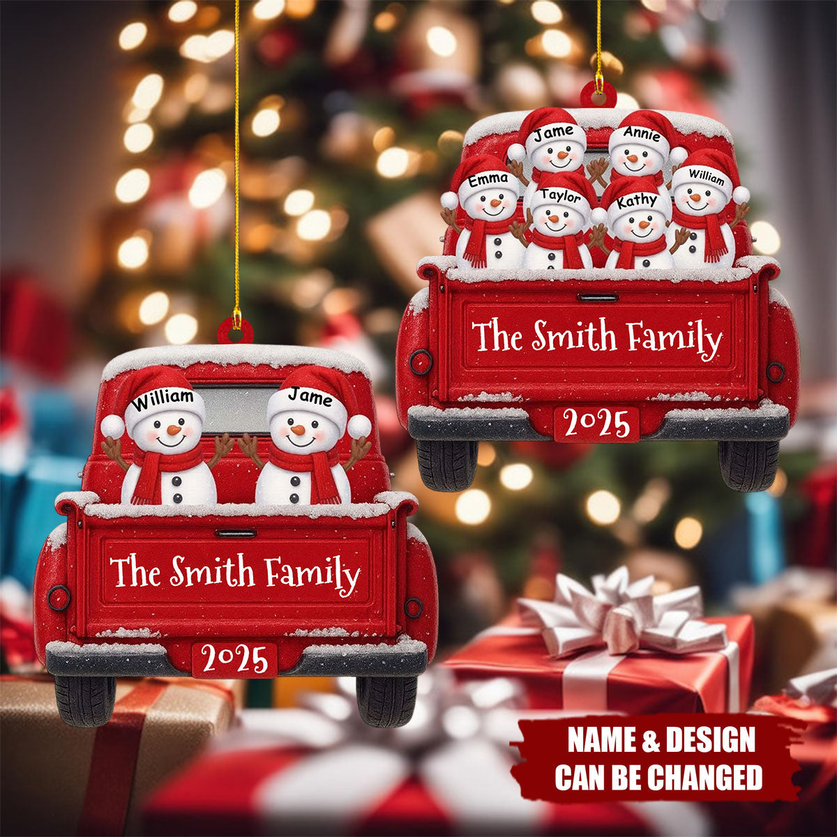 Celebrate Family Joy And Warmth Custom Wood Ornament